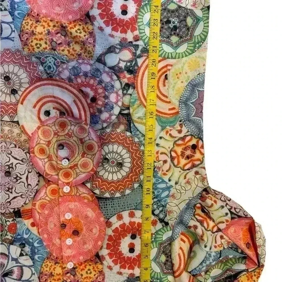 Unbranded Colorful Boho Lightweight Orange  Floral Long Sleeve Gypsy Blouse. - Picture 10 of 10